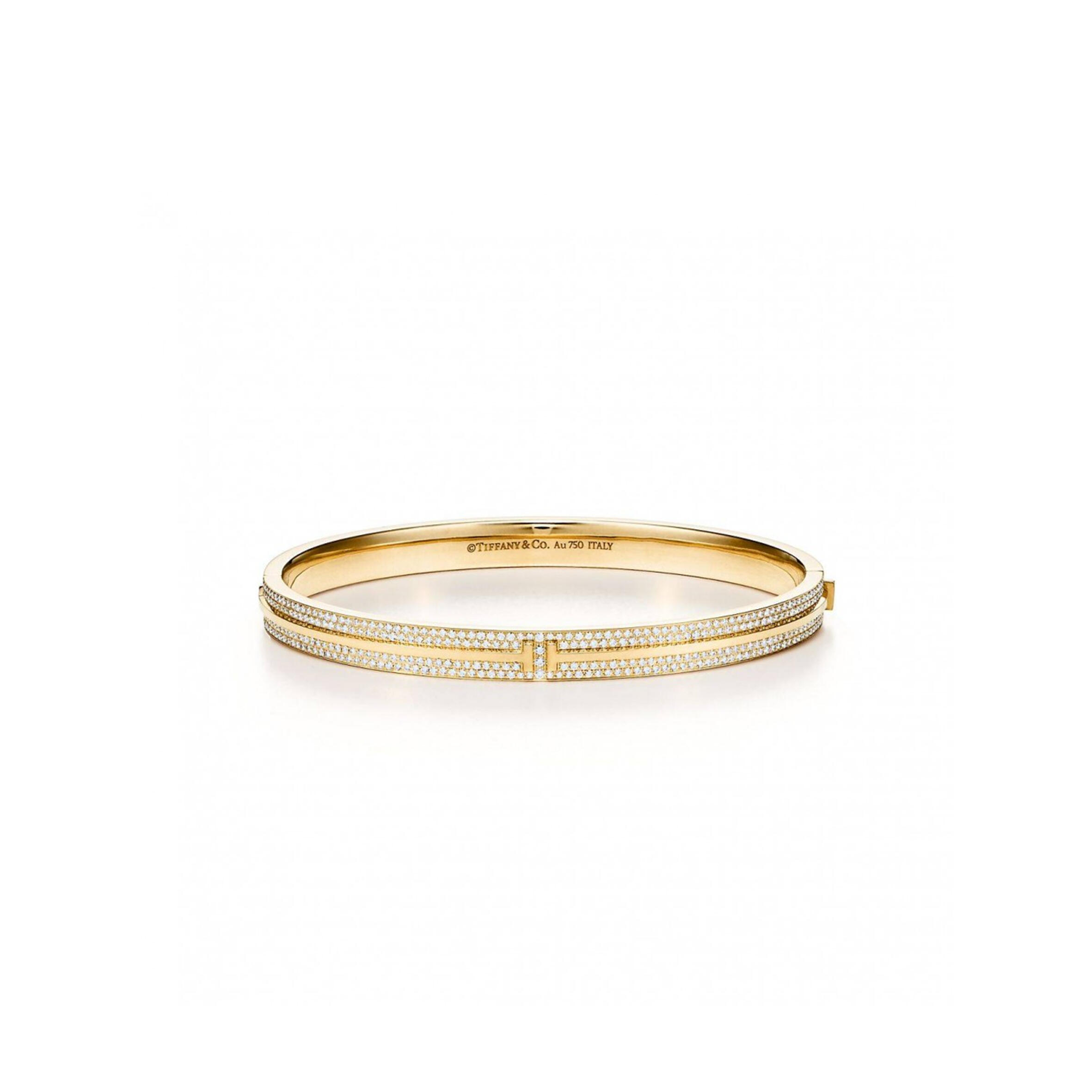 TIFFANY T PAVÉ DIAMOND HINGED BANGLE 60153452